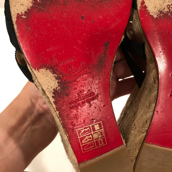 Christian Louboutin tiburon wedge espadrille 37 - Picture 9 of 9